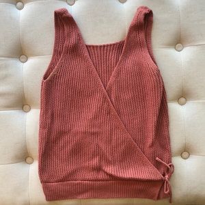 Moon & Madison rose knit reversible top